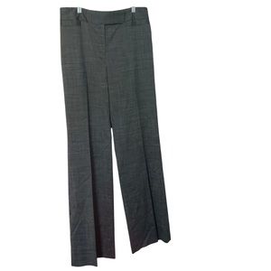 Ann Taylor Wool / Silk Blend Straight Leg Trousers Gray and Blue Pinstripe Sz 8